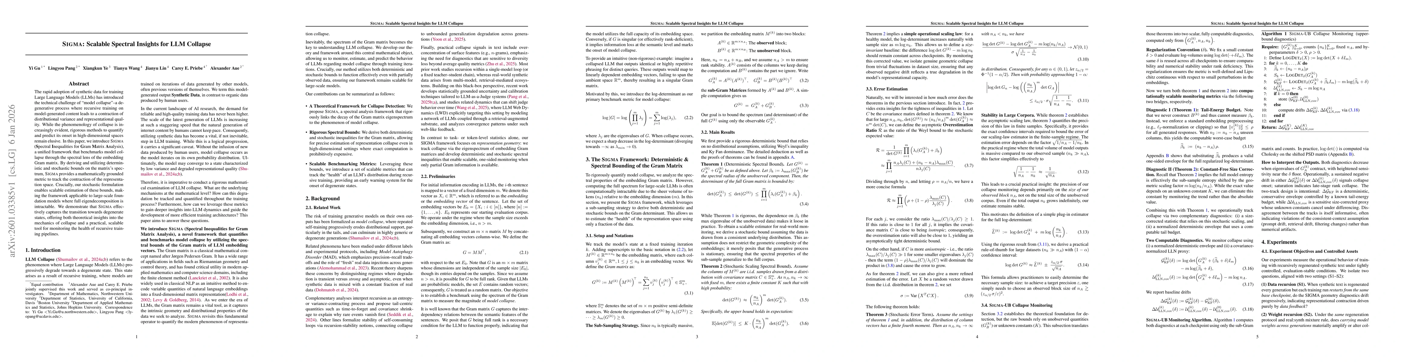 Thumbnail for SIGMA: Scalable Spectral Insights for LLM Collapse