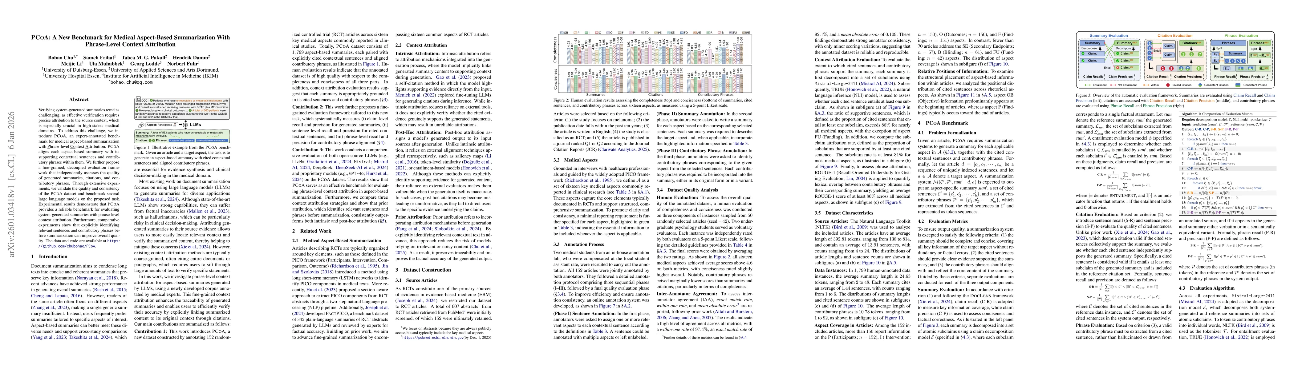 Thumbnail for PCoA: A New Benchmark for Medical Aspect-Based Summarization With Phrase-Level Context Attribution
