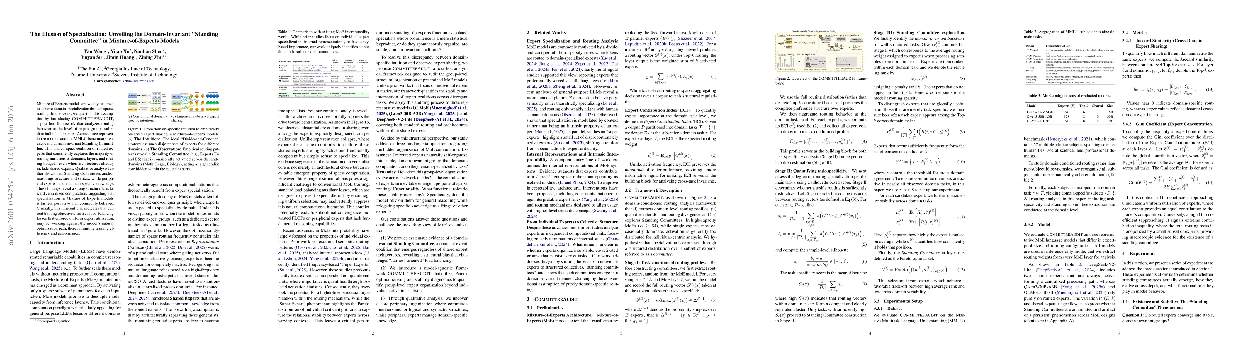 Thumbnail for The Illusion of Specialization: Unveiling the Domain-Invariant "Standing Committee" in Mixture-of-Experts Models