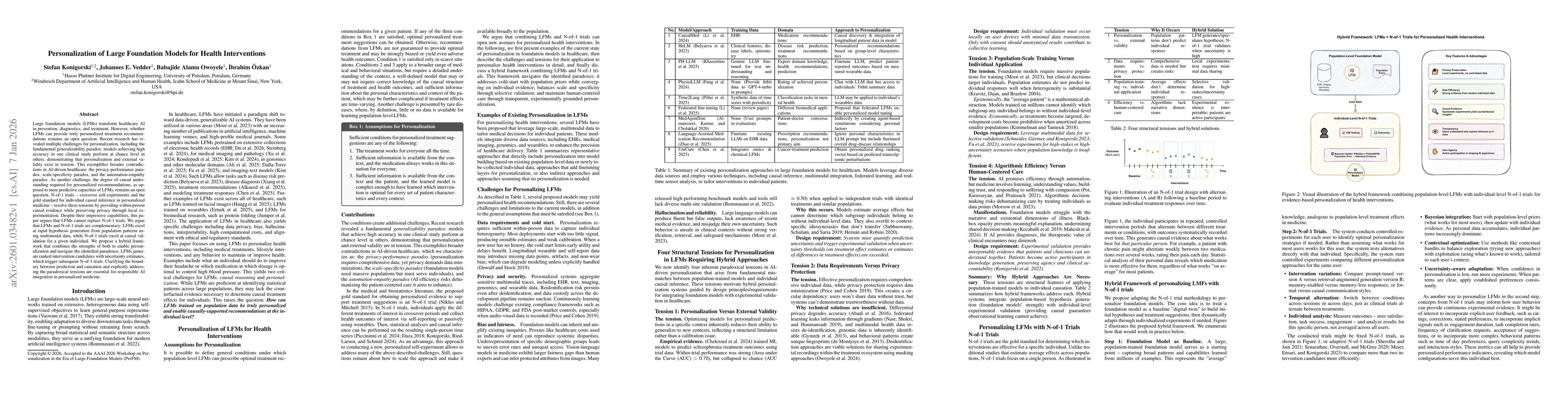Thumbnail for Personalization of Large Foundation Models for Health Interventions