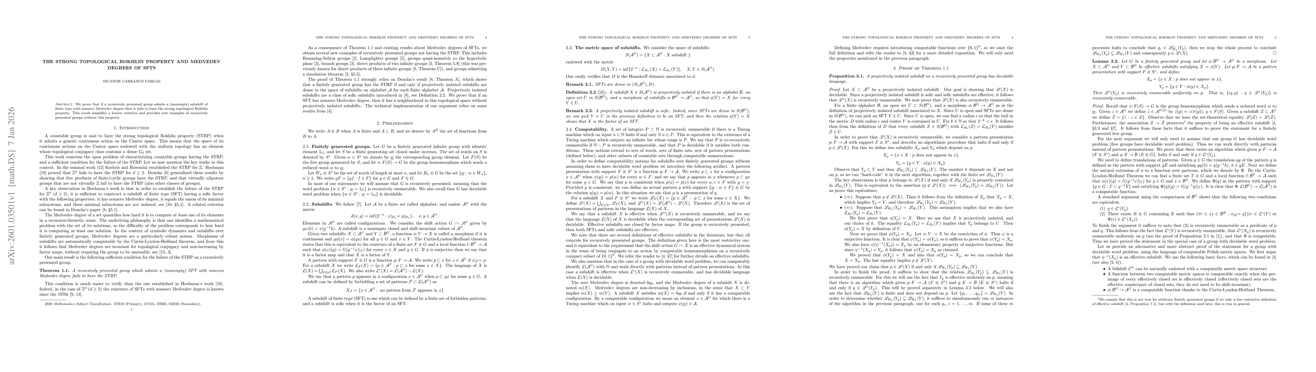 Thumbnail for The strong topological Rokhlin property and Medvedev degrees of SFTs