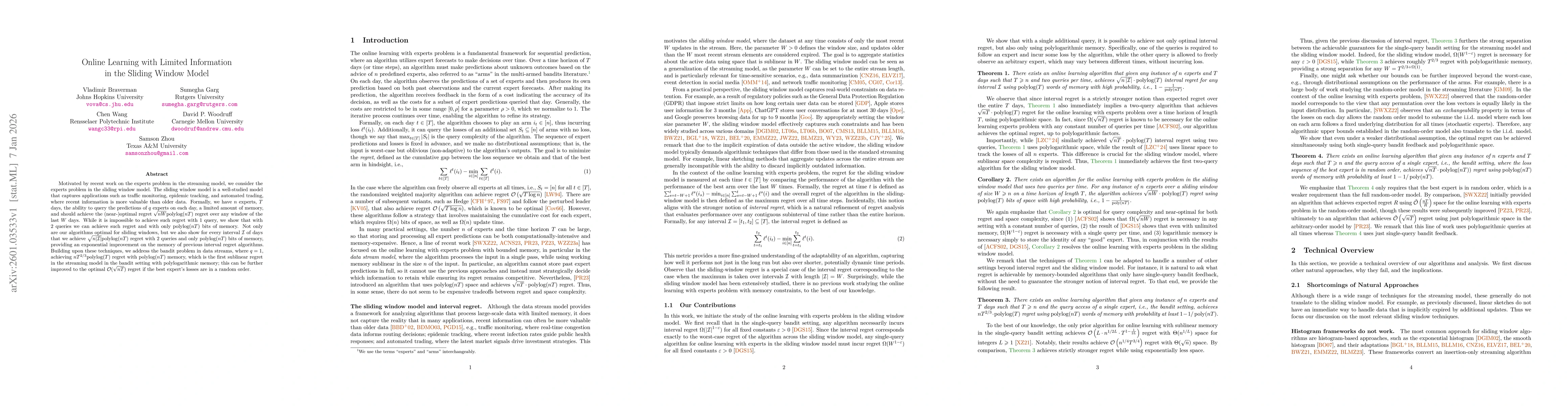 Thumbnail for Online Learning with Limited Information in the Sliding Window Model