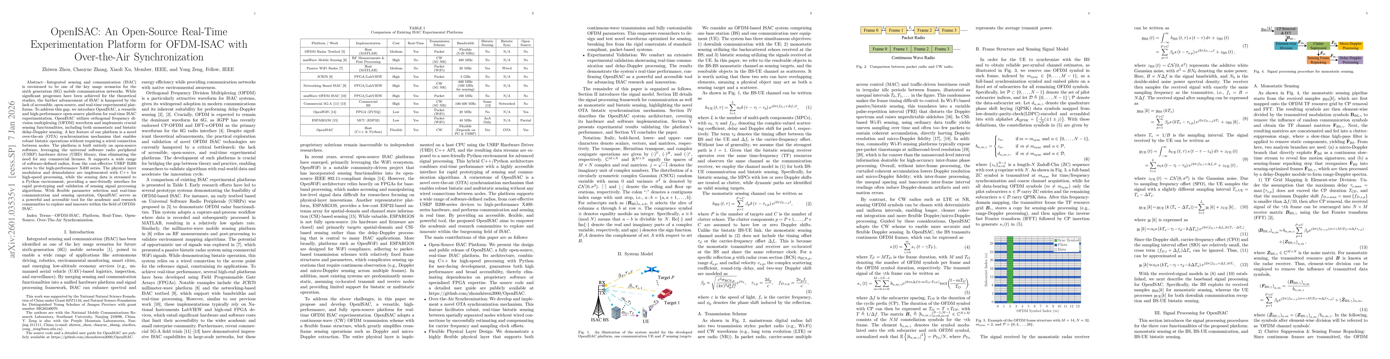Thumbnail for OpenISAC: An Open-Source Real-Time Experimentation Platform for OFDM-ISAC with Over-the-Air Synchronization