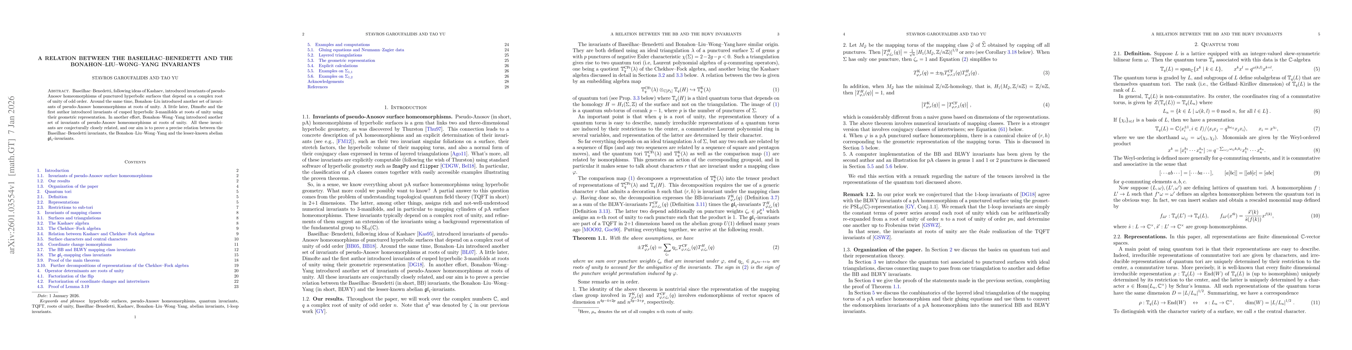 Thumbnail for A relation between the Baseilhac-Benedetti and the Bonahon-Liu-Wong-Yang invariants
