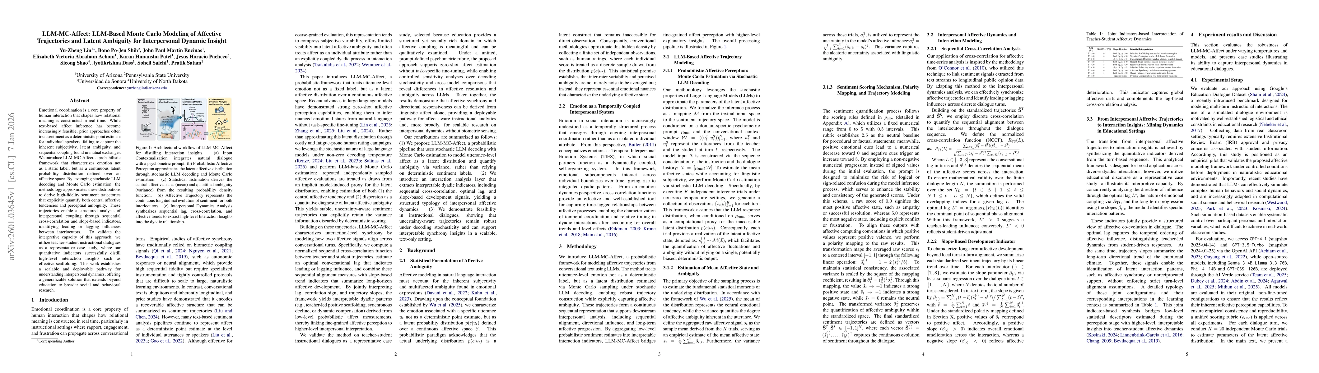 Thumbnail for LLM-MC-Affect: LLM-Based Monte Carlo Modeling of Affective Trajectories and Latent Ambiguity for Interpersonal Dynamic Insight