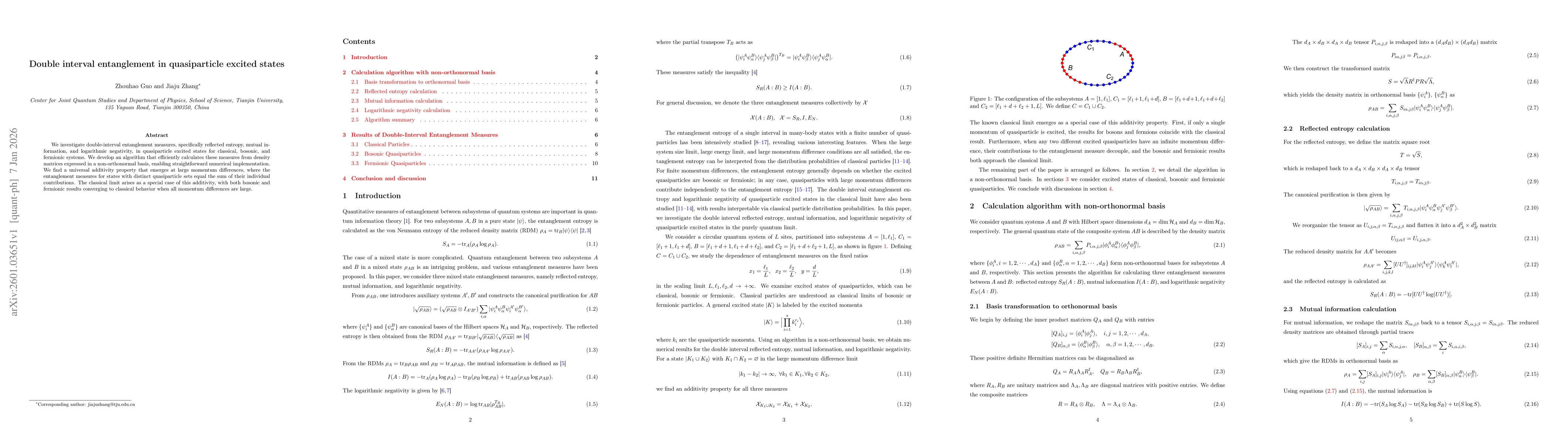Thumbnail for Double interval entanglement in quasiparticle excited states