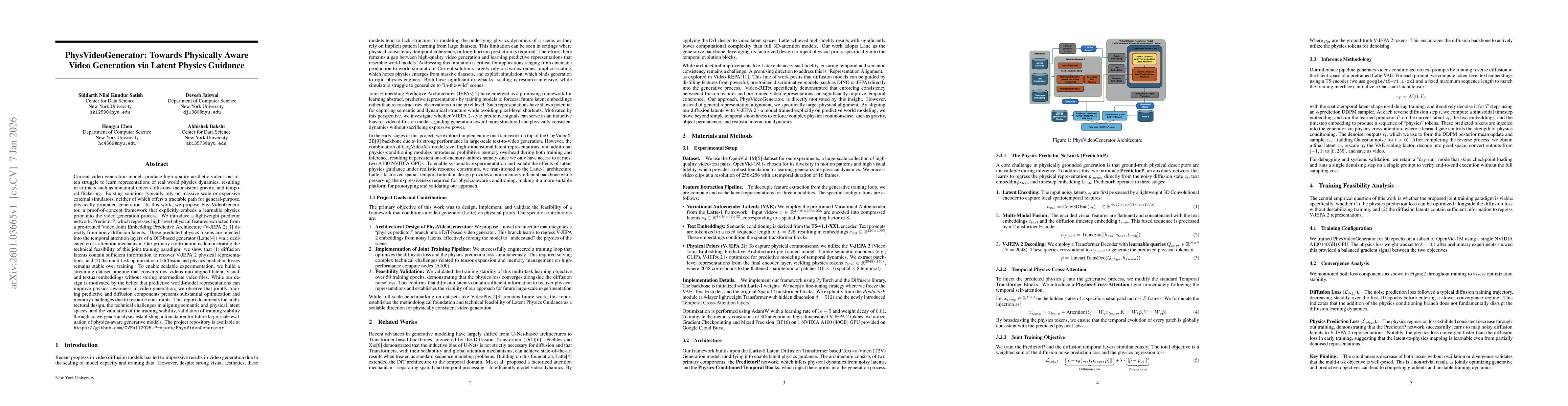 Thumbnail for PhysVideoGenerator: Towards Physically Aware Video Generation via Latent Physics Guidance