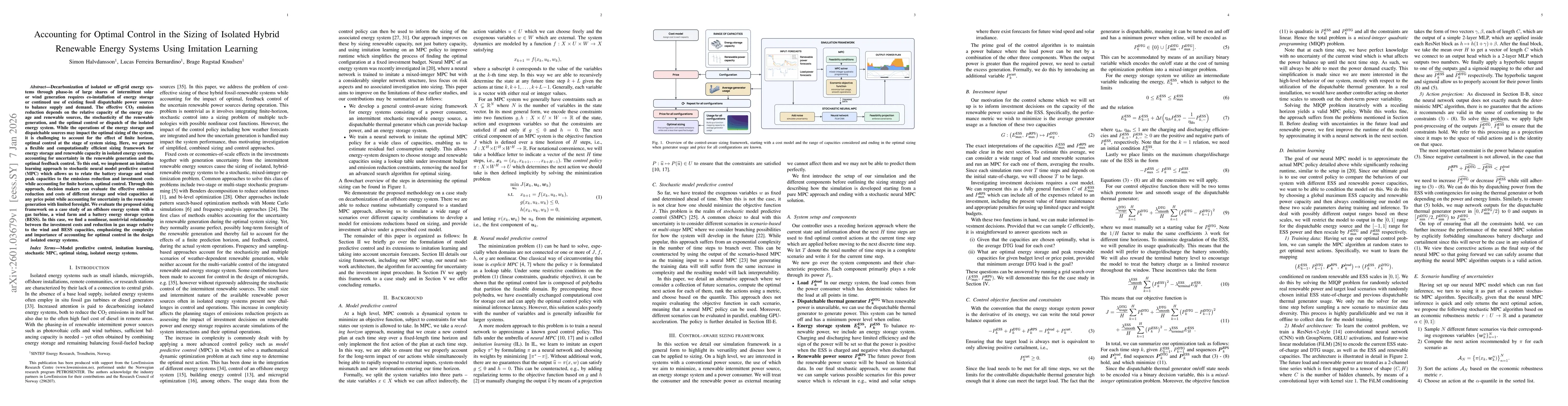 Thumbnail for Accounting for Optimal Control in the Sizing of Isolated Hybrid Renewable Energy Systems Using Imitation Learning
