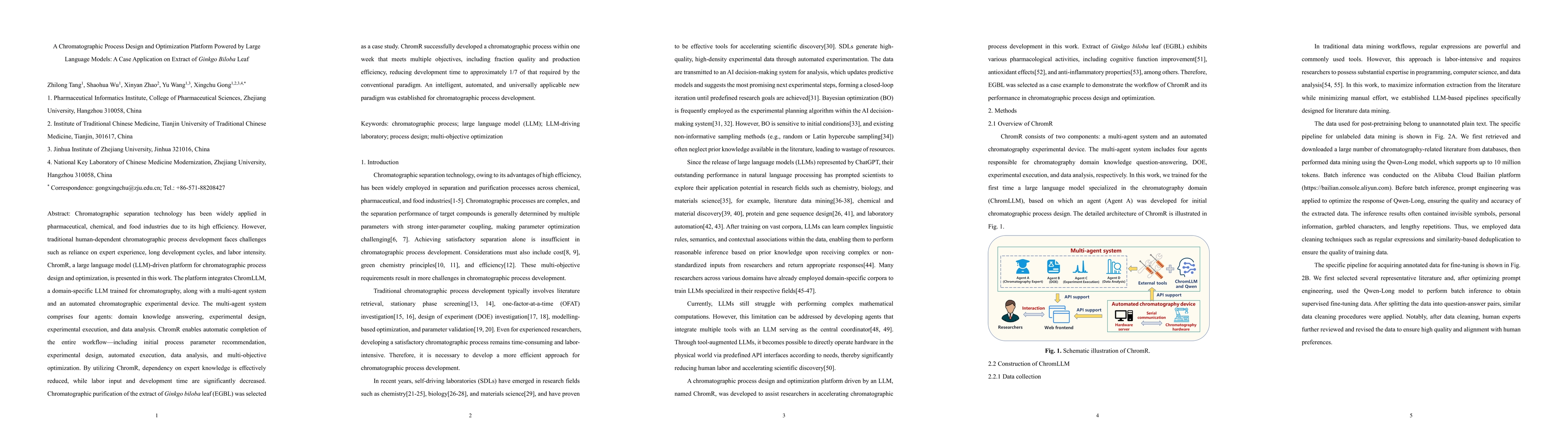 Thumbnail for A Chromatographic Process Design and Optimization Platform Powered by Large Language Models: A Case Application on Extract of Ginkgo Biloba Leaf