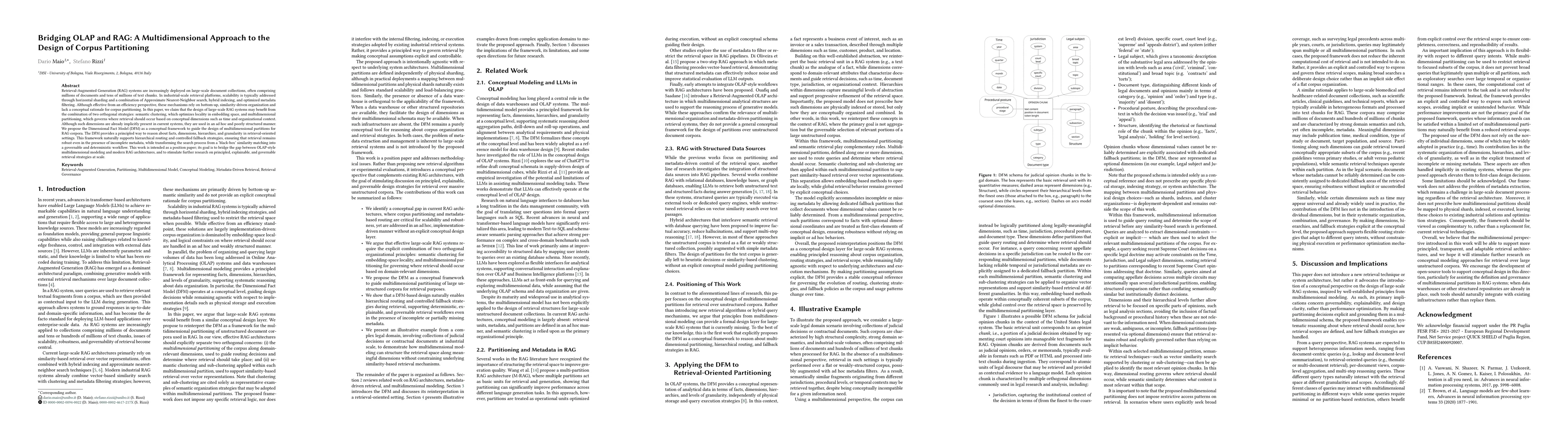 Thumbnail for Bridging OLAP and RAG: A Multidimensional Approach to the Design of Corpus Partitioning
