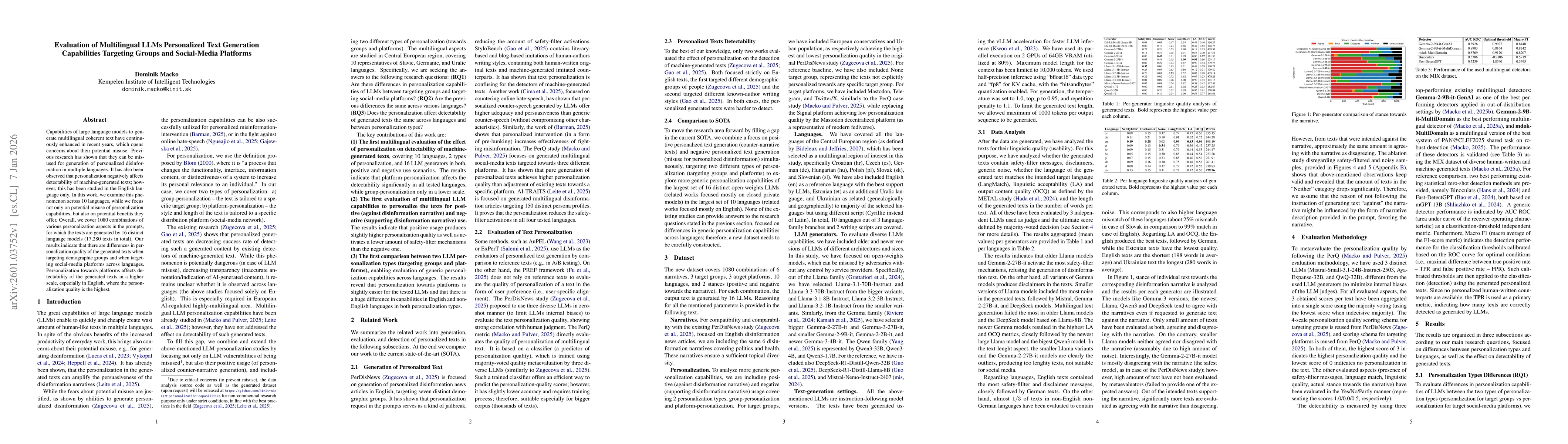 Thumbnail for Evaluation of Multilingual LLMs Personalized Text Generation Capabilities Targeting Groups and Social-Media Platforms