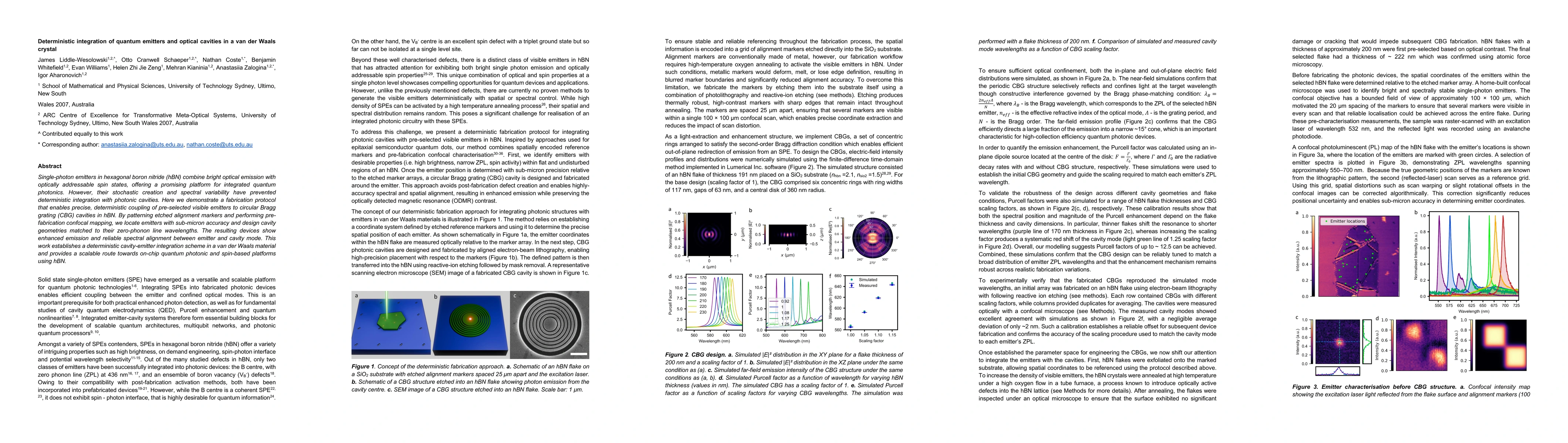 Thumbnail for Deterministic integration of quantum emitters and optical cavities in a van der Waals crystal