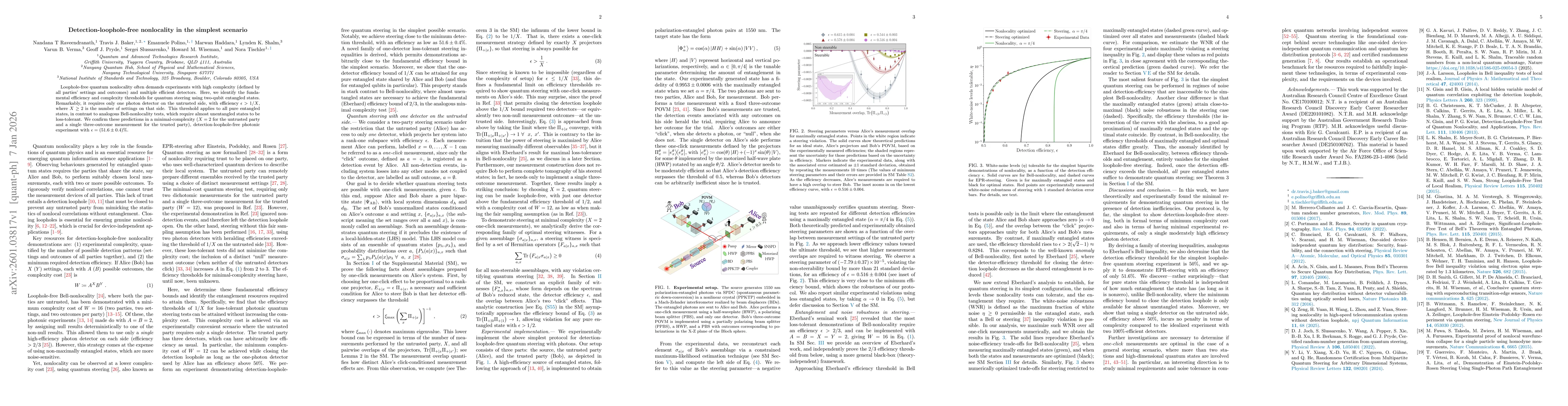 Thumbnail for Detection-loophole-free nonlocality in the simplest scenario
