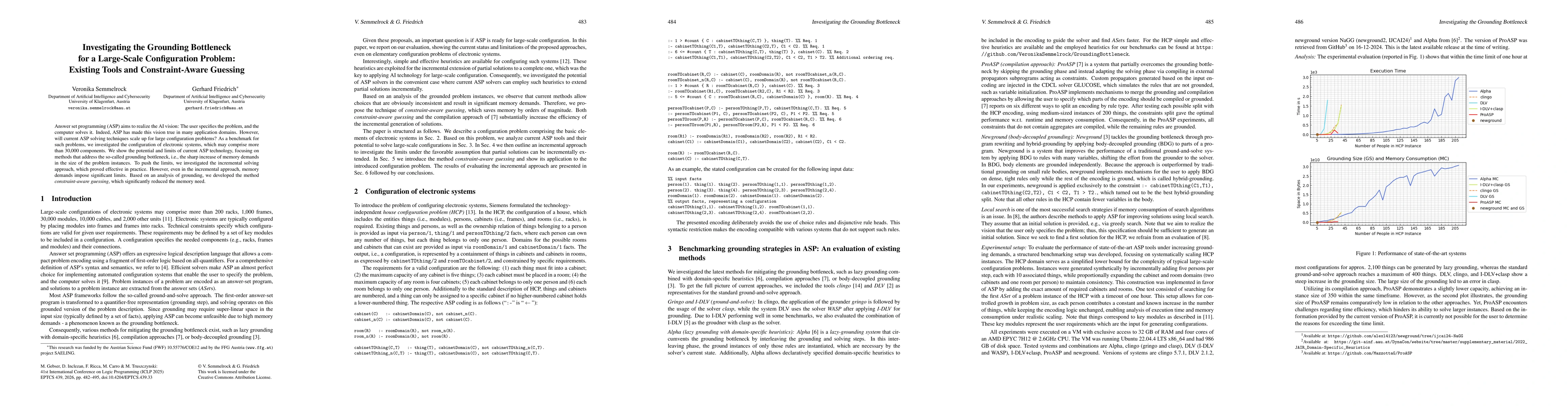 Thumbnail for Investigating the Grounding Bottleneck for a Large-Scale Configuration Problem: Existing Tools and Constraint-Aware Guessing