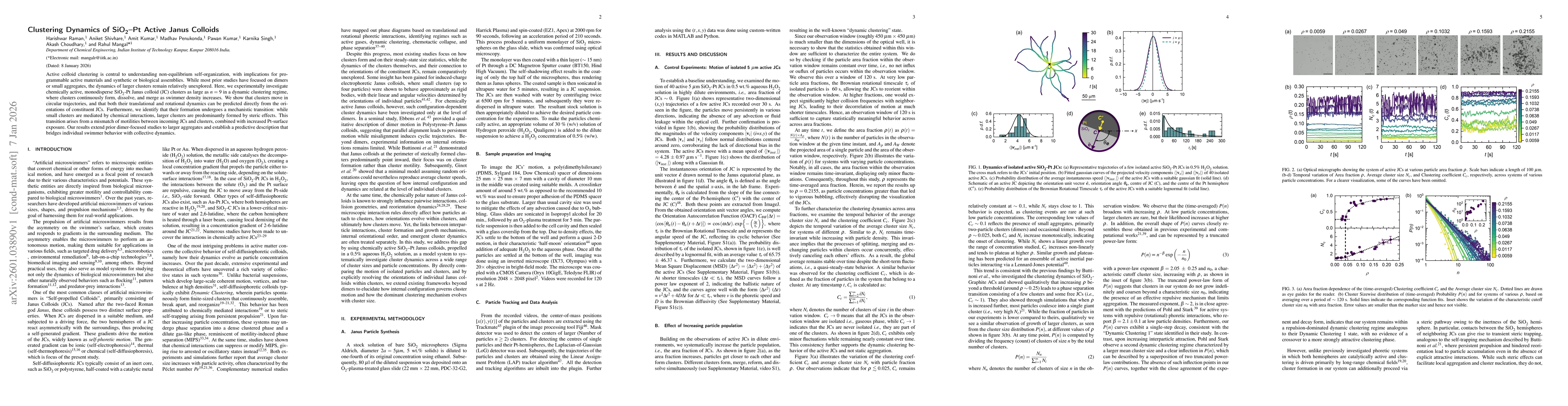 Thumbnail for Clustering Dynamics of SiO2-Pt Active Janus Colloids