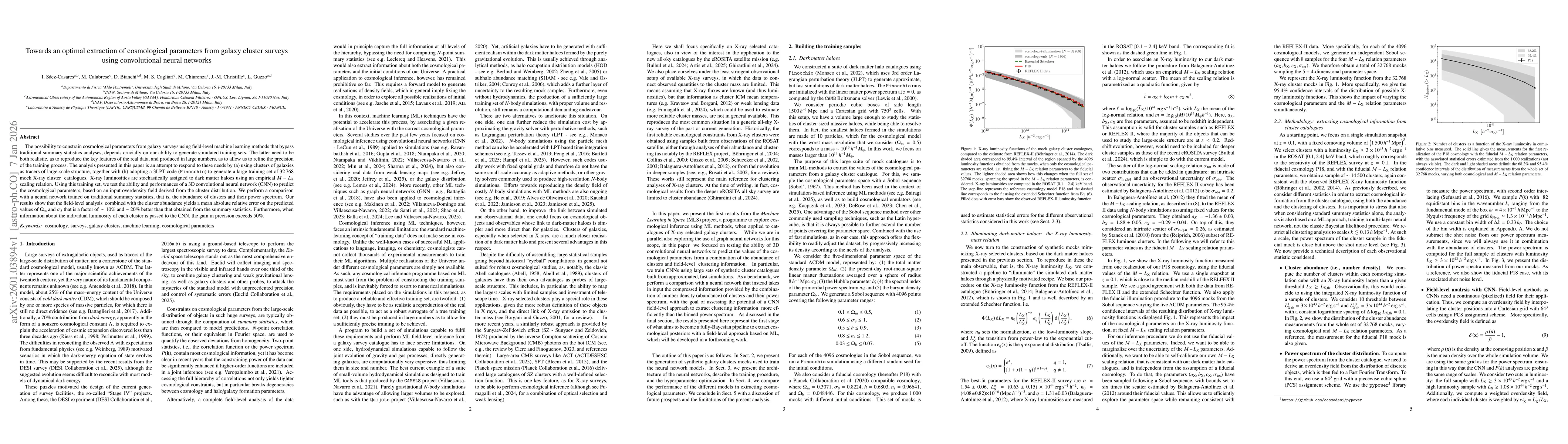 Thumbnail for Towards an optimal extraction of cosmological parameters from galaxy cluster surveys using convolutional neural networks