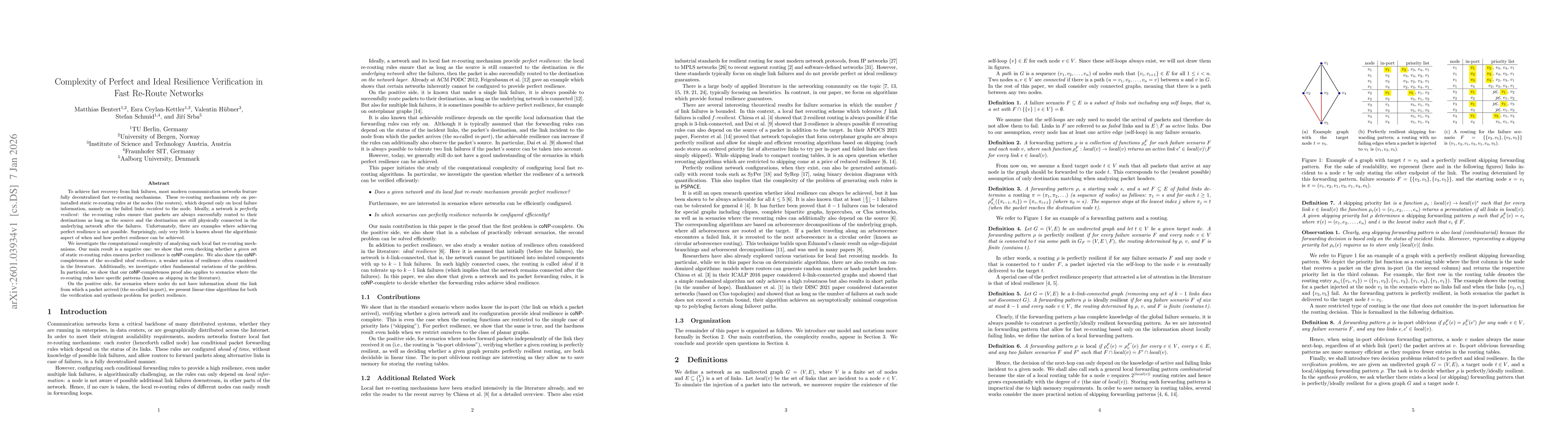Thumbnail for Complexity of Perfect and Ideal Resilience Verification in Fast Re-Route Networks