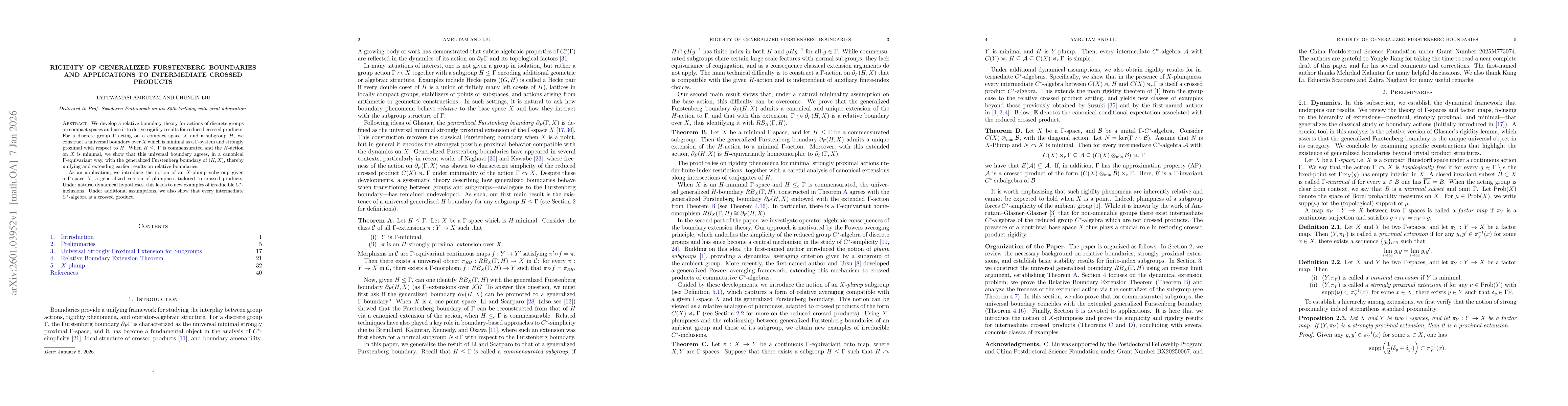 Thumbnail for Rigidity of Generalized Furstenberg Boundaries and Applications to Intermediate Crossed Products