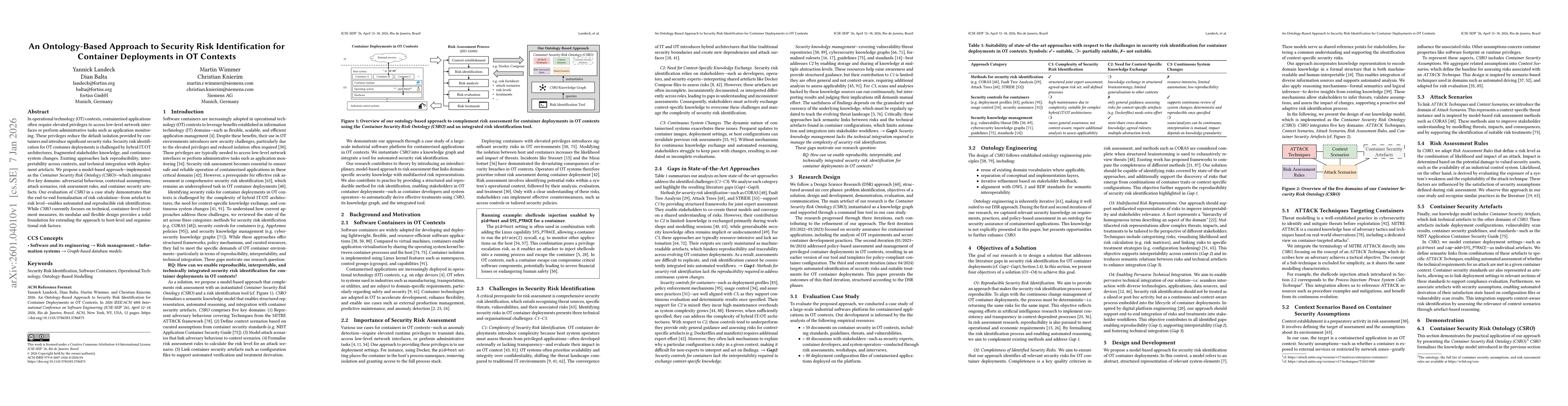 Thumbnail for An Ontology-Based Approach to Security Risk Identification of Container Deployments in OT Contexts
