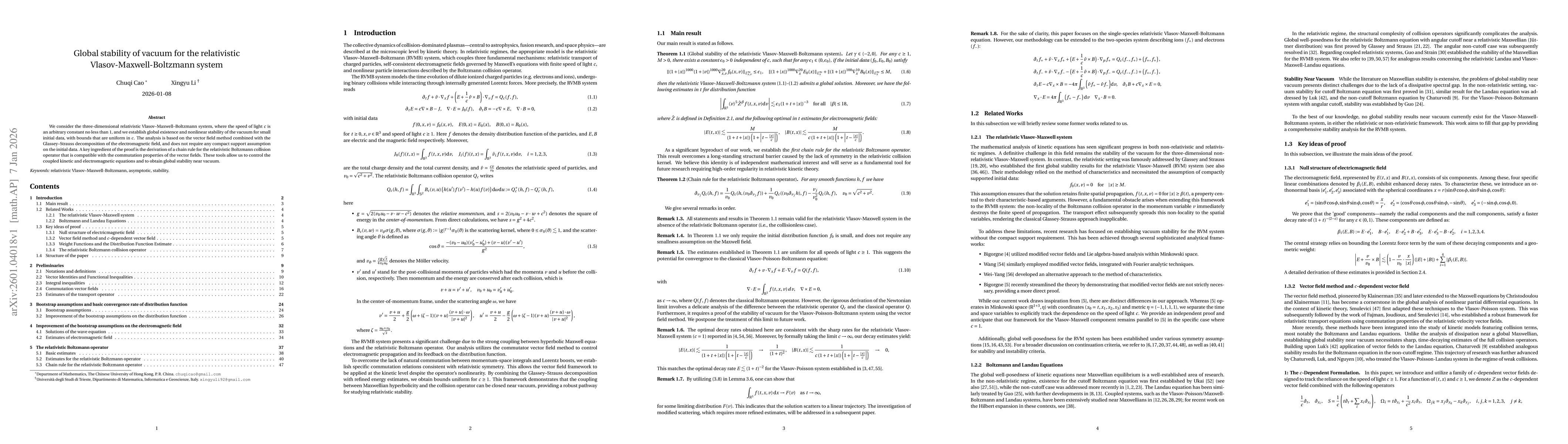 Thumbnail for Global stability of vacuum for the relativistic Vlasov-Maxwell-Boltzmann system