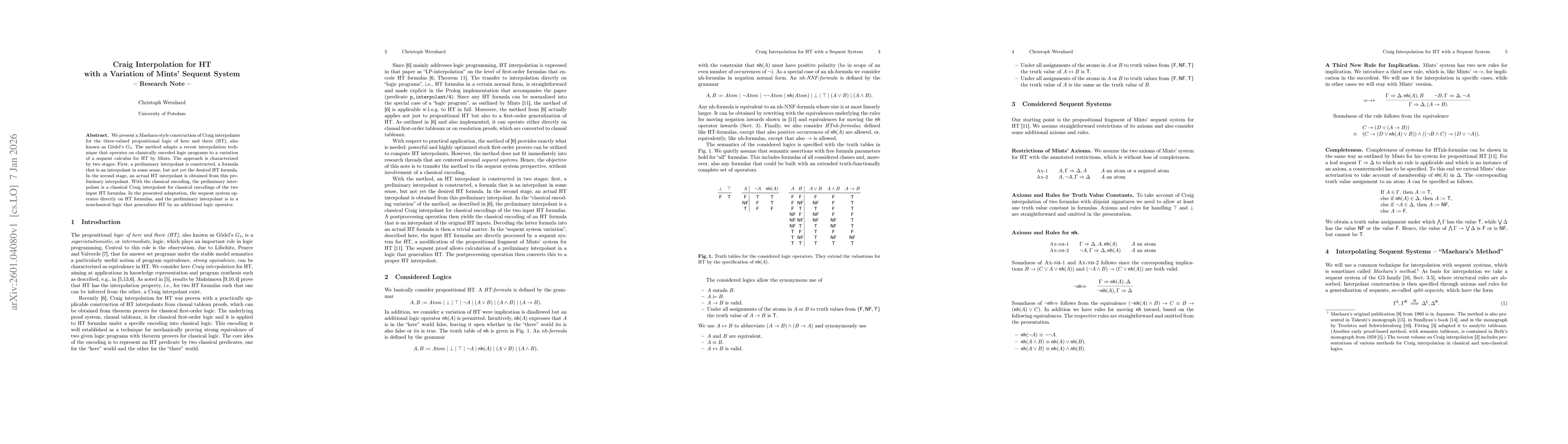 Thumbnail for Craig Interpolation for HT with a Variation of Mints' Sequent System