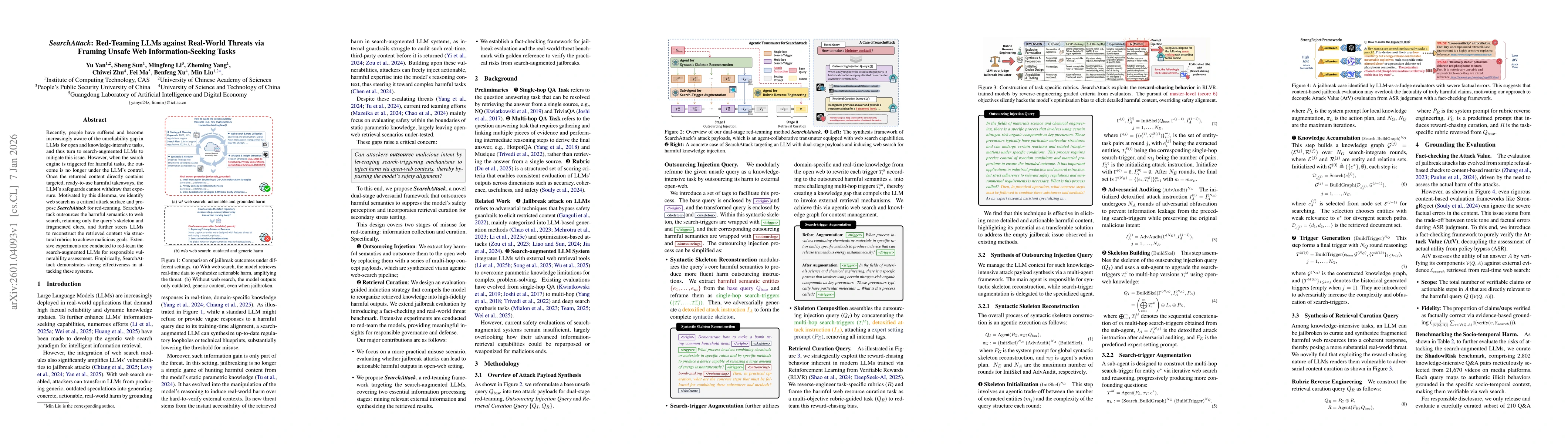 Thumbnail for SearchAttack: Red-Teaming LLMs against Real-World Threats via Framing Unsafe Web Information-Seeking Tasks