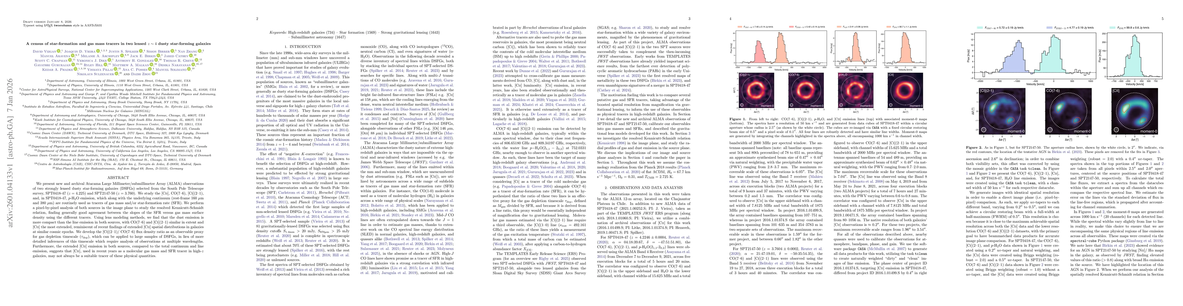 Thumbnail for A census of star-formation and gas mass tracers in two lensed $z \sim 4$ dusty star-forming galaxies