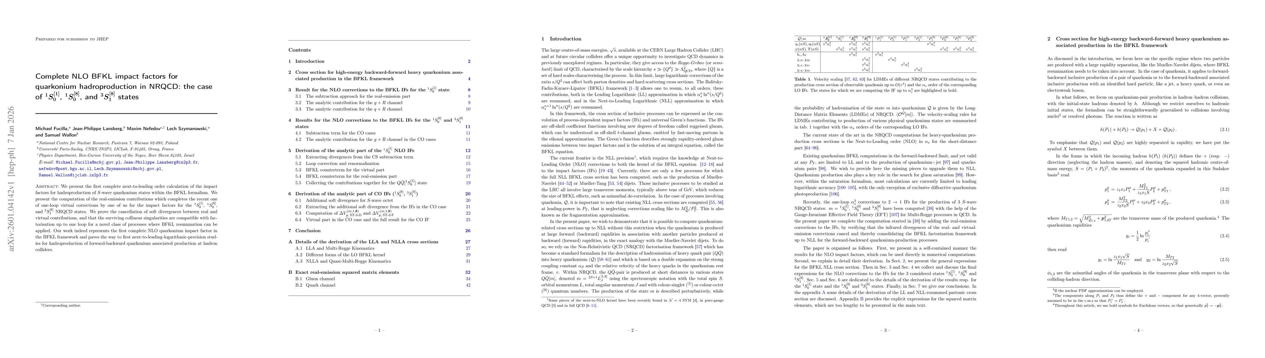 Thumbnail for Complete NLO BFKL impact factors for quarkonium hadroproduction in NRQCD: the case of ${}^1S_0^{[1]}$, ${}^1S_0^{[8]}$, and ${}^3S_1^{[8]}$ states