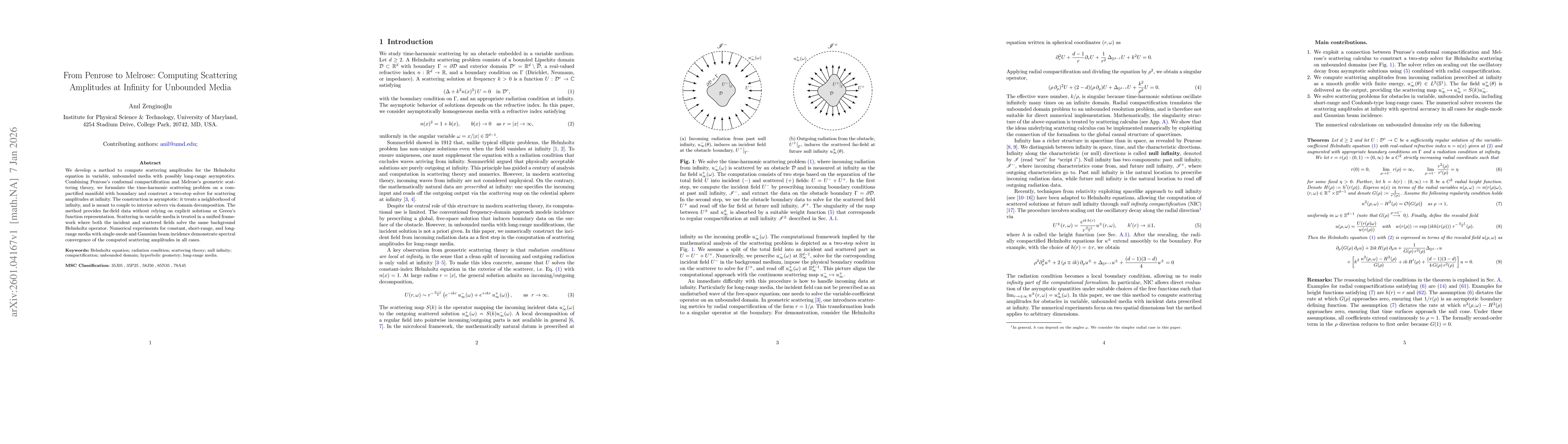 Thumbnail for From Penrose to Melrose: Computing Scattering Amplitudes at Infinity for Unbounded Media