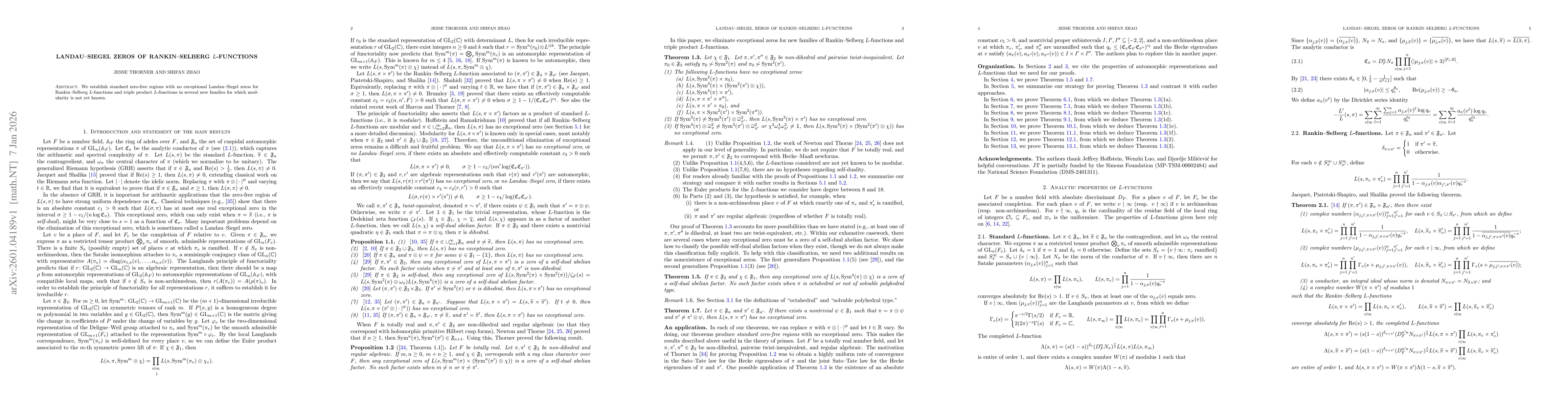 Thumbnail for Landau-Siegel zeros of Rankin-Selberg $L$-functions