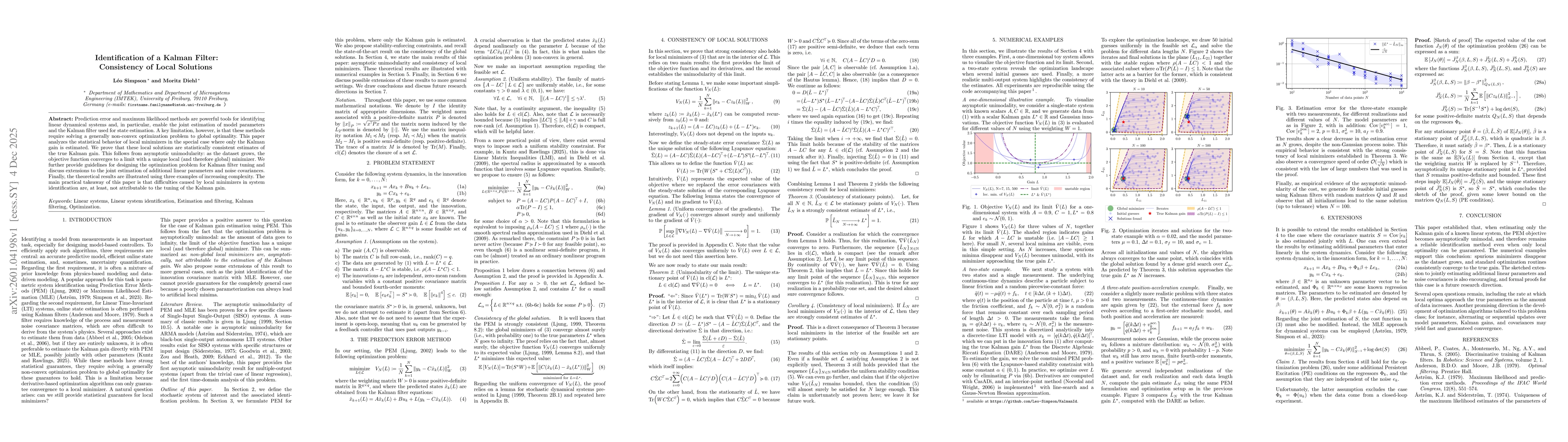Thumbnail for Identification of a Kalman filter: consistency of local solutions