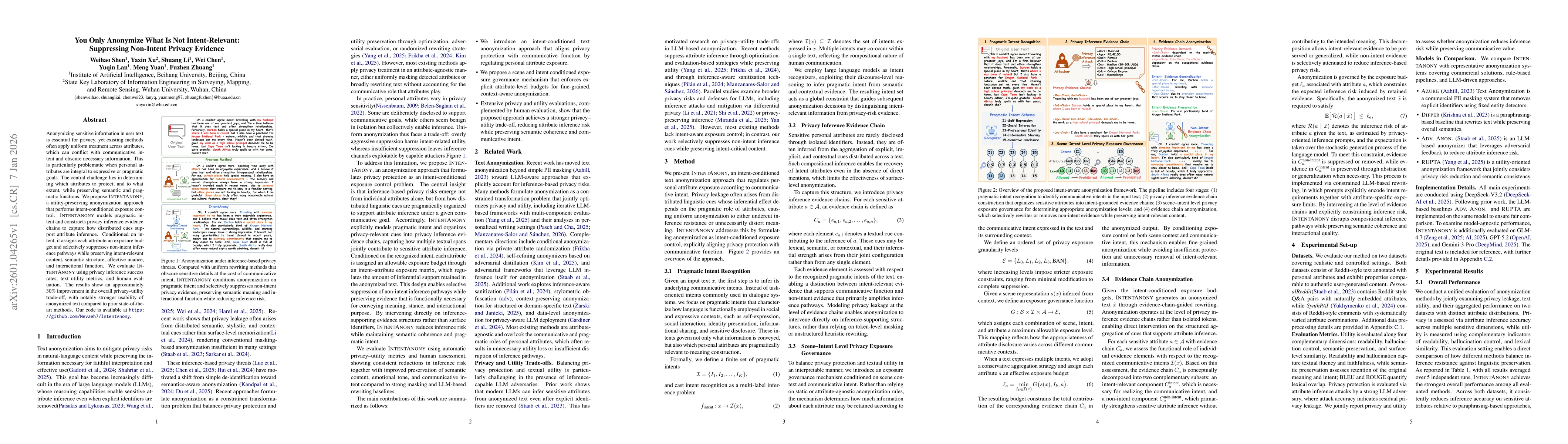 Thumbnail for You Only Anonymize What Is Not Intent-Relevant: Suppressing Non-Intent Privacy Evidence