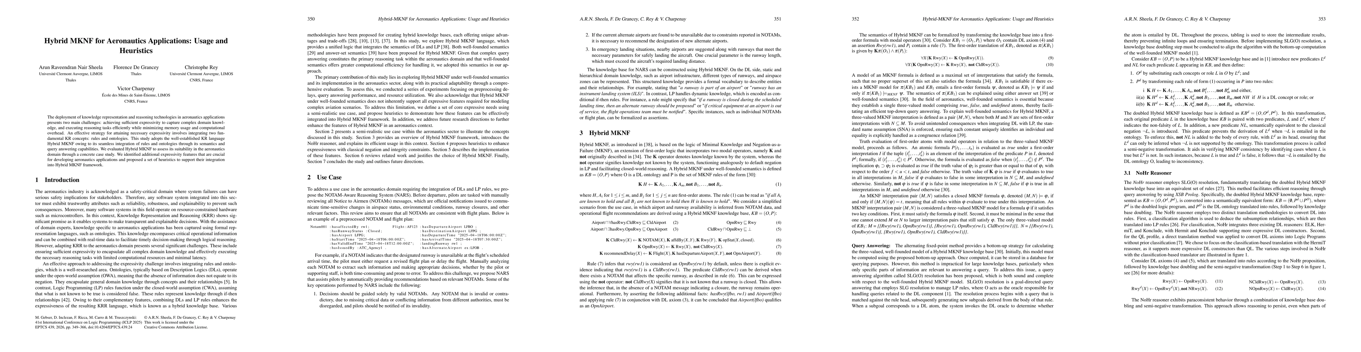 Thumbnail for Hybrid MKNF for Aeronautics Applications: Usage and Heuristics