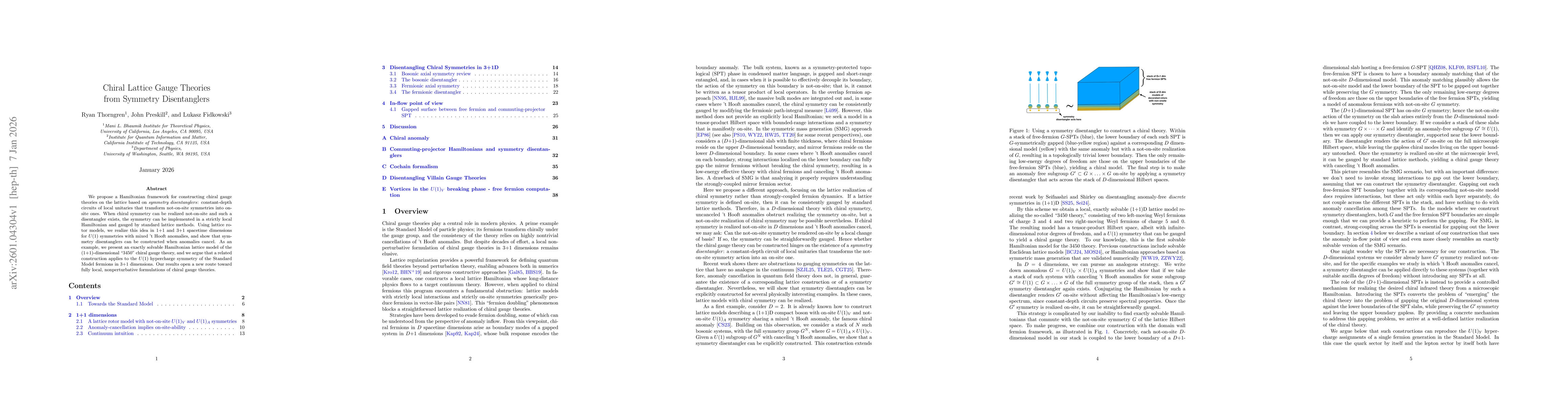 Thumbnail for Chiral Lattice Gauge Theories from Symmetry Disentanglers