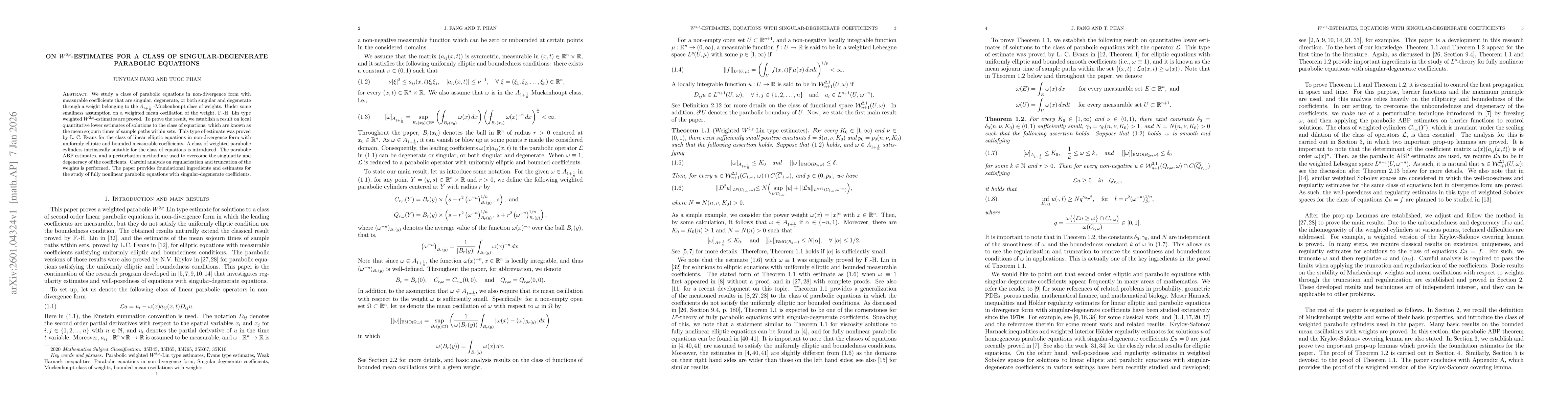Thumbnail for On $W^{2,\varepsilon}$-estimates for a class of singular-degenerate parabolic equations