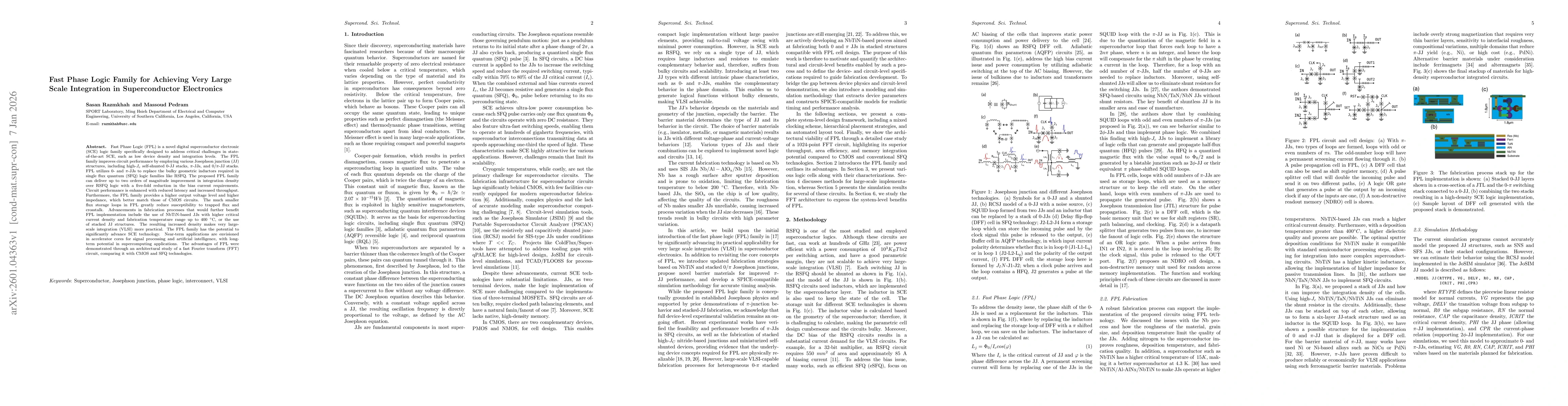 Thumbnail for Fast Phase Logic Family for Achieving Very Large Scale Integration in Superconductor Electronics
