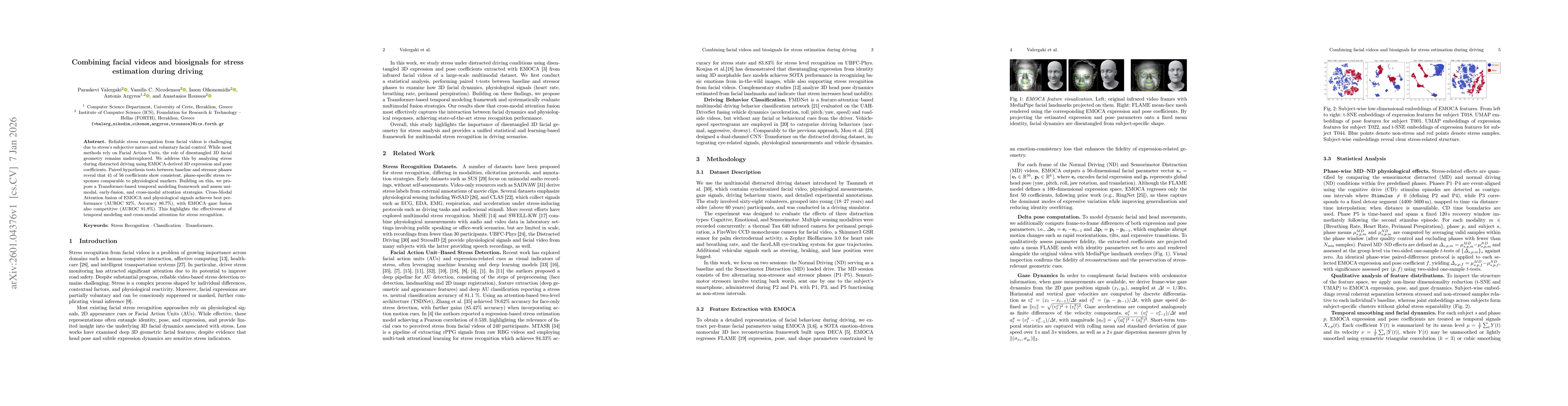 Thumbnail for Combining facial videos and biosignals for stress estimation during driving