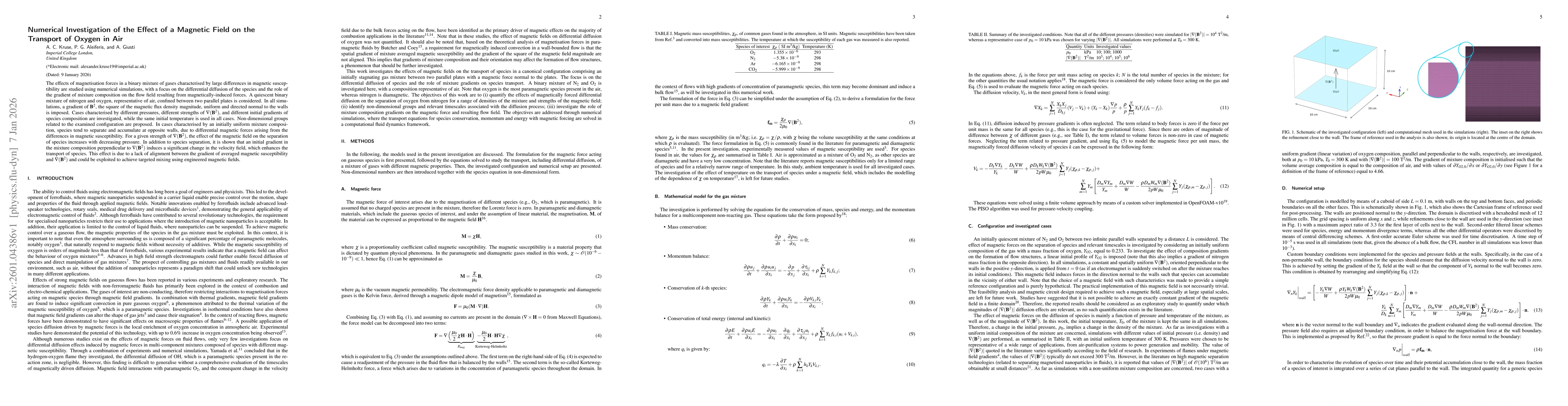 Thumbnail for Numerical Investigation of the Effect of a Magnetic Field on the Transport of Oxygen in Air