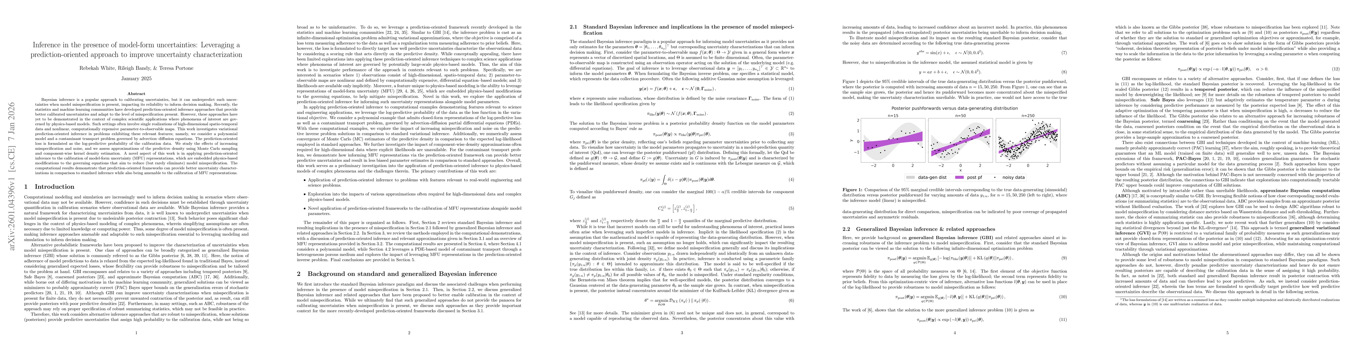 Thumbnail for Inference in the presence of model-form uncertainties: Leveraging a prediction-oriented approach to improve uncertainty characterization