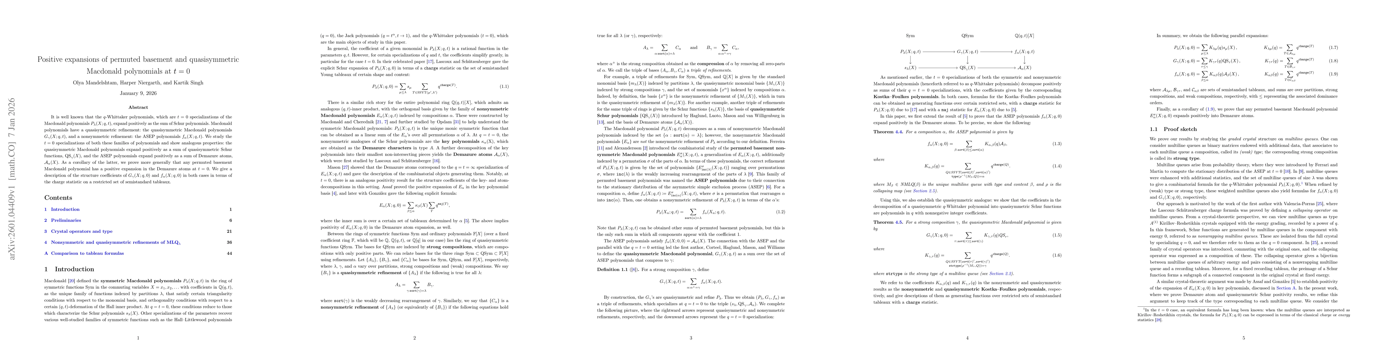 Thumbnail for Positive expansions of permuted basement and quasisymmetric Macdonald polynomials at $t=0$