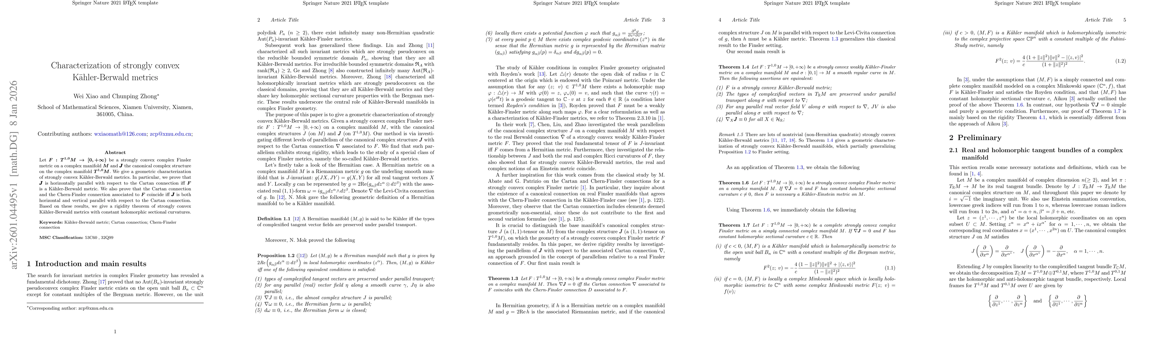 Thumbnail for Characterization of strongly convex Kähler-Berwald metrics