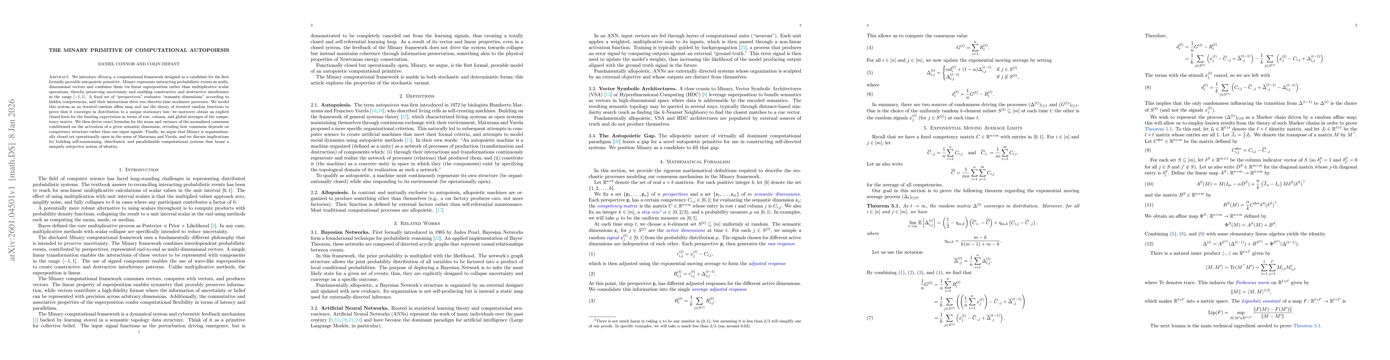 Thumbnail for The Minary Primitive of Computational Autopoiesis