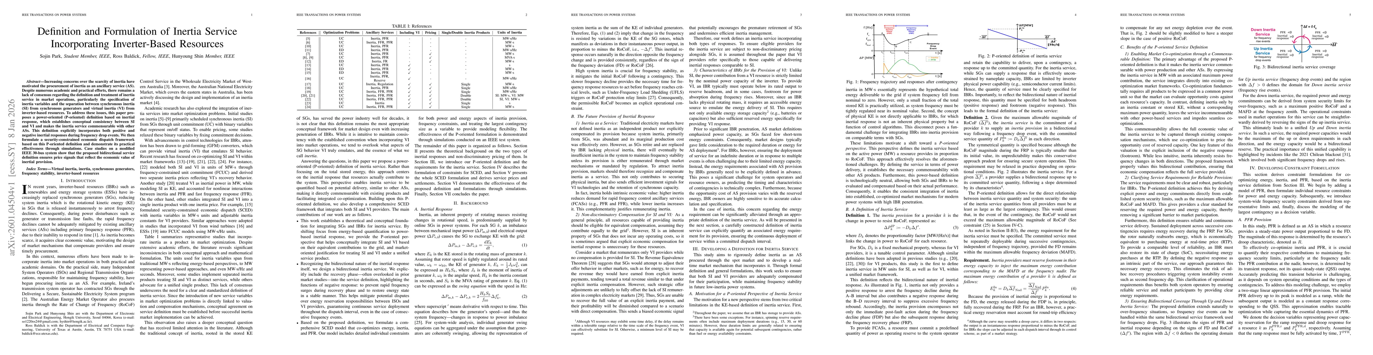 Thumbnail for Definition and Formulation of Inertia Service Incorporating Inverter-Based Resources