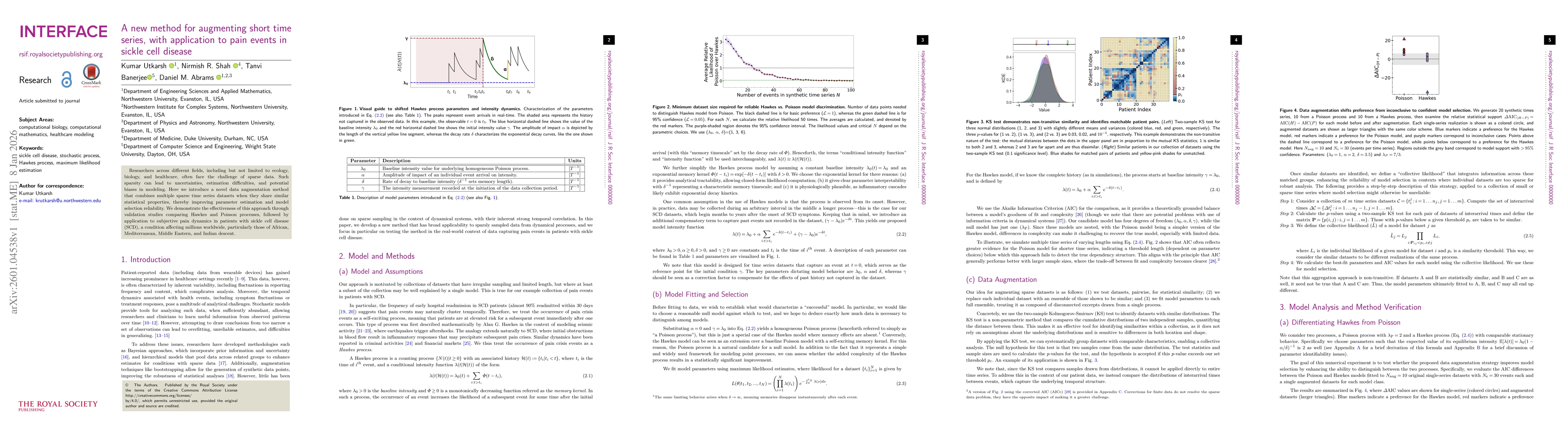 Thumbnail for A new method for augmenting short time series, with application to pain events in sickle cell disease
