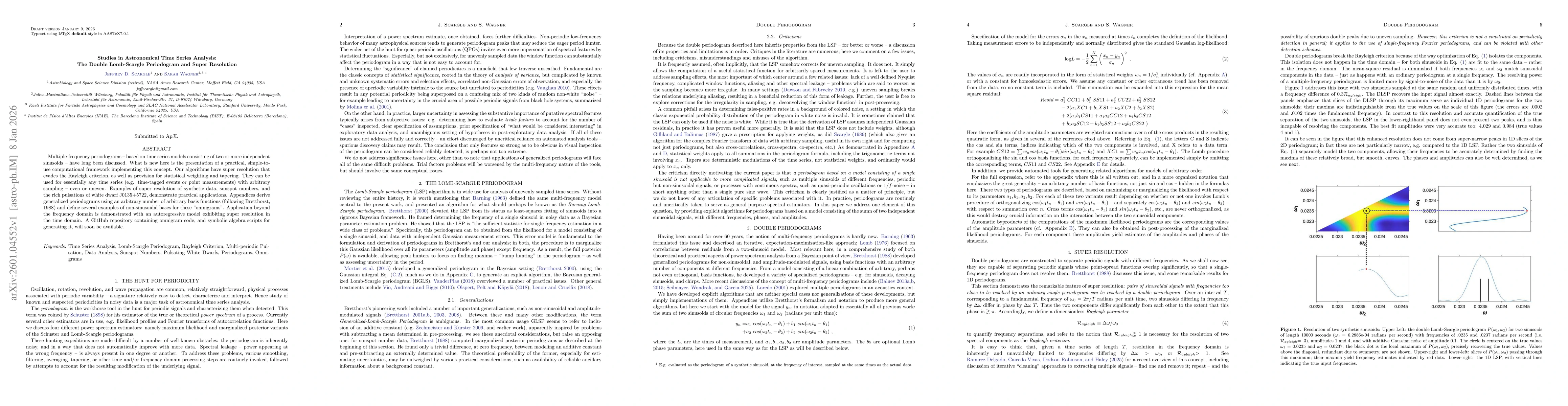 Thumbnail for Studies in Astronomical Time Series Analysis: The Double Lomb-Scargle Periodogram and Super Resolution