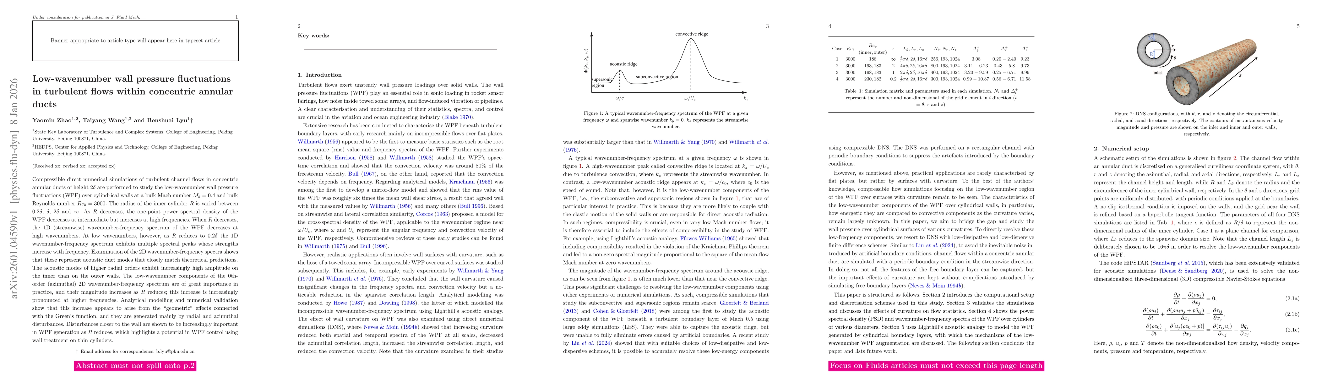 Thumbnail for Low-wavenumber wall pressure fluctuations in turbulent flows within concentric annular ducts