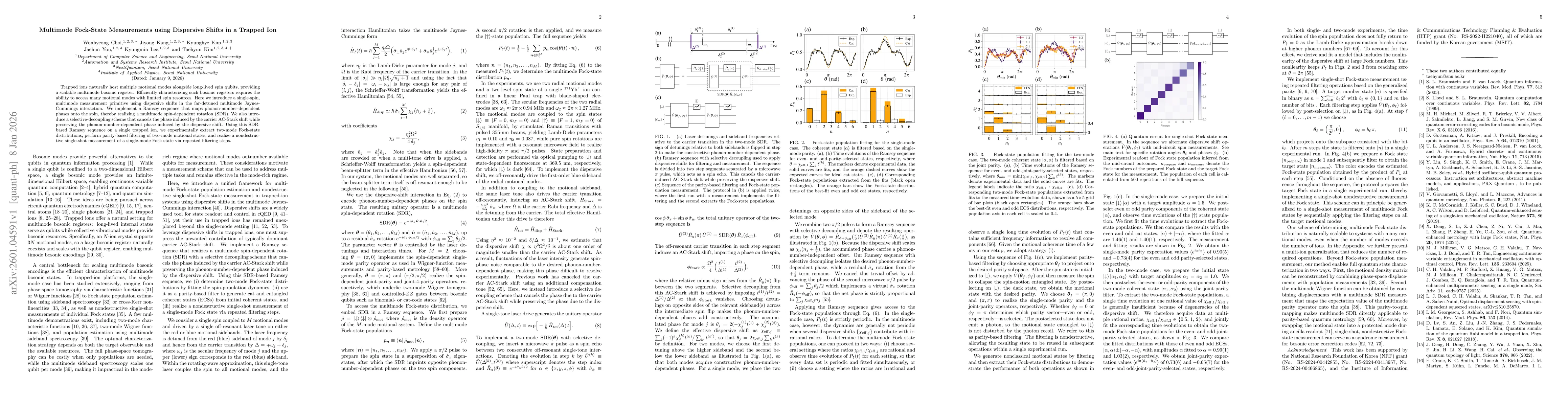 Thumbnail for Multimode Fock-State Measurements using Dispersive Shifts in a Trapped Ion