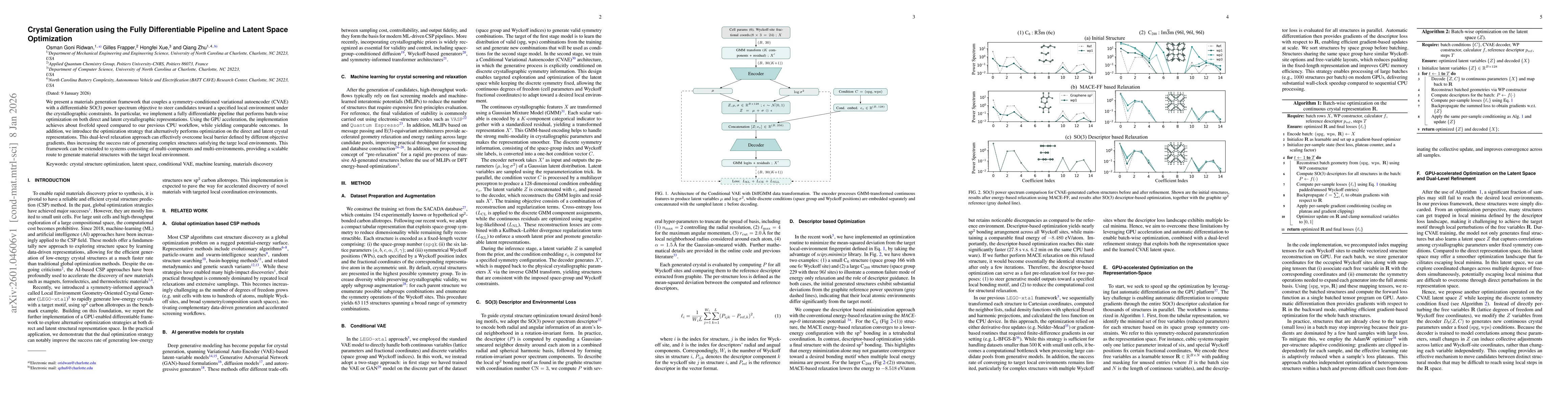 Thumbnail for Crystal Generation using the Fully Differentiable Pipeline and Latent Space Optimization