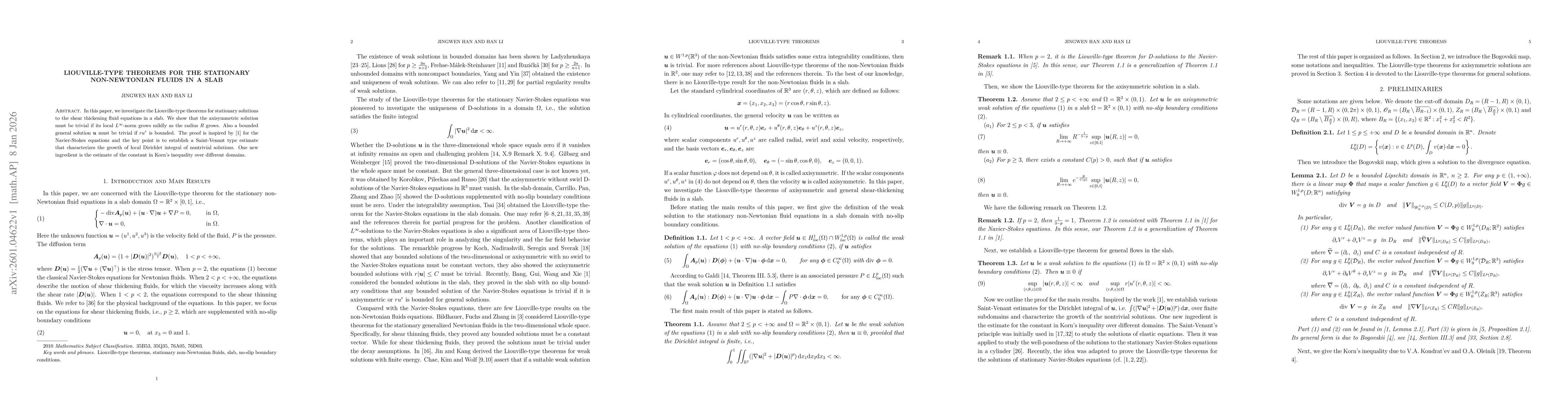 Thumbnail for Liouville-type theorems for the stationary non-Newtonian fluids in a slab