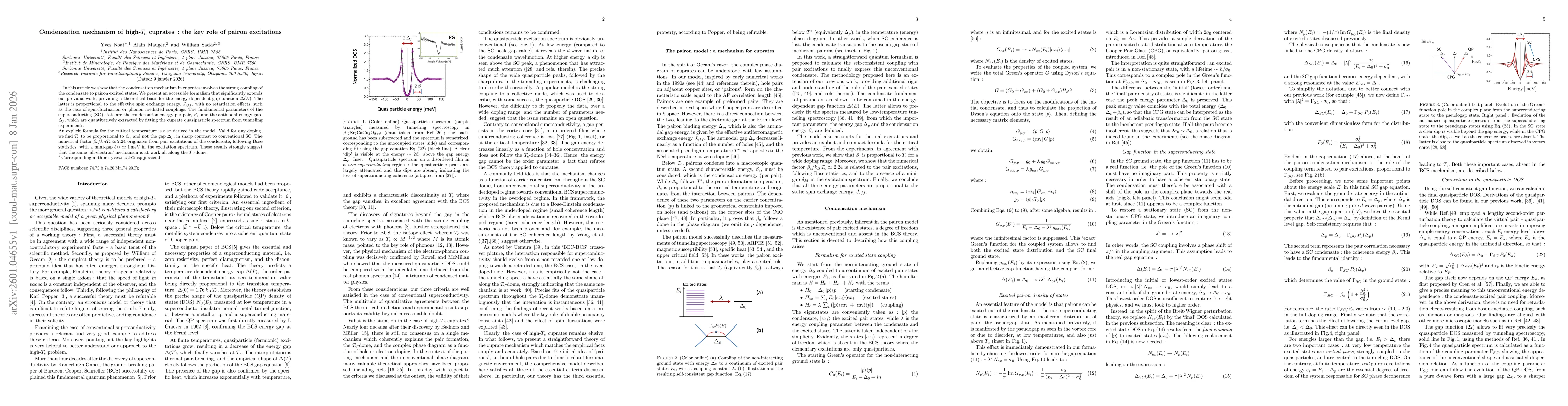 Thumbnail for Condensation mechanism of high-$T_c$ cuprates: the key role of pairon excitations